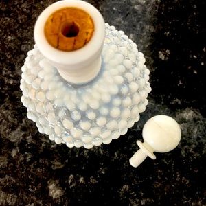 Beautiful vintage Hobnail perfume bottle with top